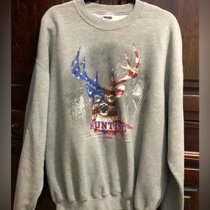 Jerzees Sweatshirt “Hunting An American Tradition “ With Buck on Front Sz XL